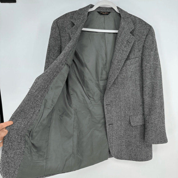 Vintage Brooks Brothers Plaid Camelhair Sport Coat Size 43L Made in USA - Picture 8 of 12